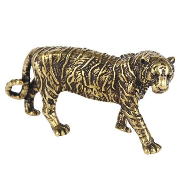 

colorful tiger 3d casting animal figurine retro style metal sculpture home office room deskdecoration collect ornaments gift decorative