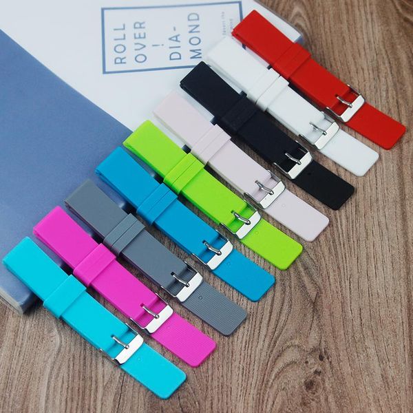 

watch bands multicolor silicone strap 20mm suitable for all brands men's accessories women's waterproof and anti-sweat, Black;brown