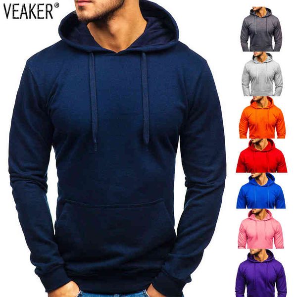 

2020 new men's casual hoodi sweatshirts male black gray red hooded pullovers solid color outerwear 10 colors m-3xl