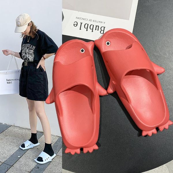

slippers 2021 summer sandals women's korea soft cute penguin lovers casual slide shoes home indoor slipper non-slip woman, Black