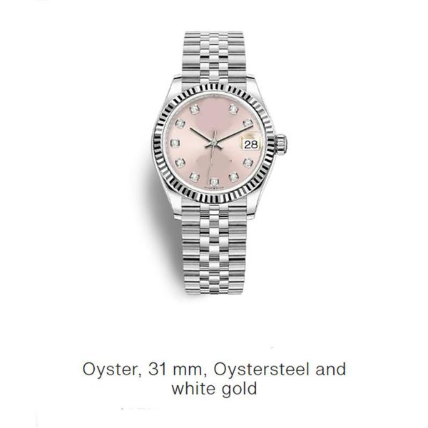 

wristwatches fashion women watches for datejust watch 31mm ladies clock automatic mechanical montre diamond relogio feminino, Slivery;brown
