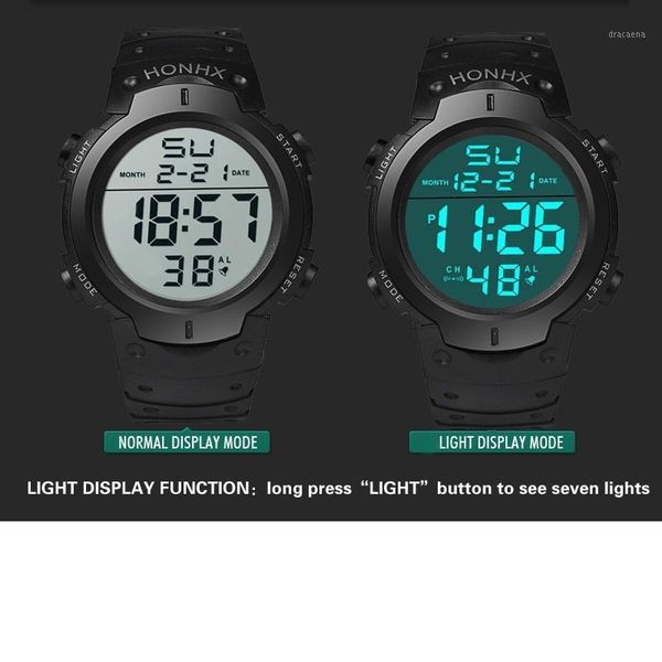 

wristwatches led digital luminous sports watch hodinky fashion men women military gift ceasuri clock drop orologio uomo, Slivery;brown