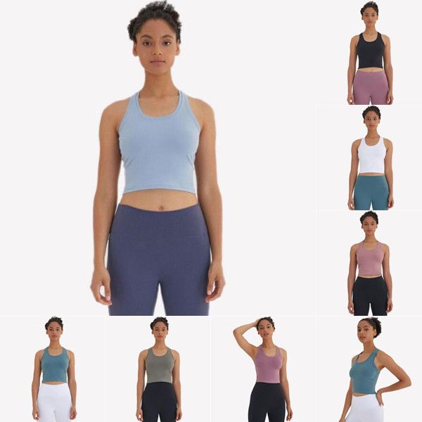 

yoga outfit vest t-shirt solid colors women fashion outdoor tanks sports running gym clothes l-08, White;red