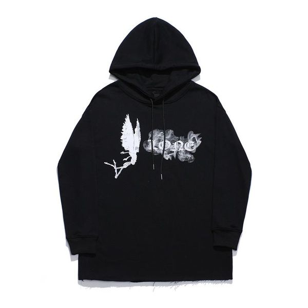 

men's hoodies & sweatshirts devil smoke angel gothic oversized men/women long sleeve harajuku sweatshirt aesthetic hip hop vintage clot, Black