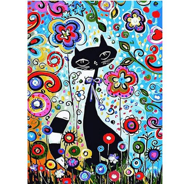 

paintings animal cat painting by numbers diy city landscape room wall art unframed oil paint for adults/kids home decoration 50x40cm
