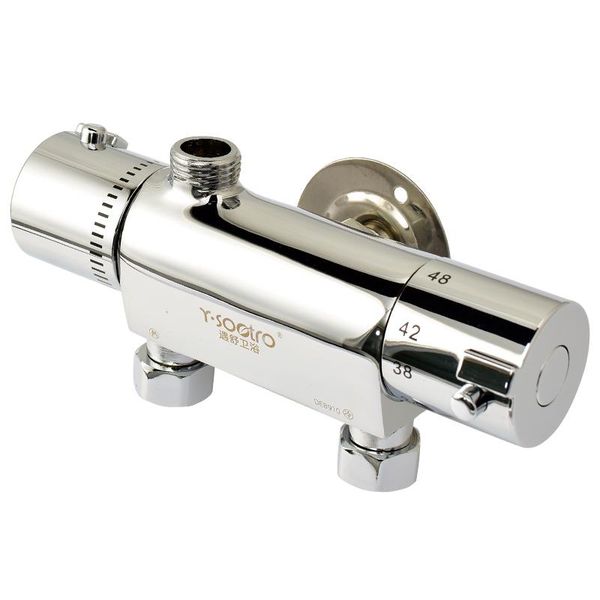 

ysootro 1pc brass thermostat faucet thermostatic mixing valve bathroom water temperature control for open piping shower sets