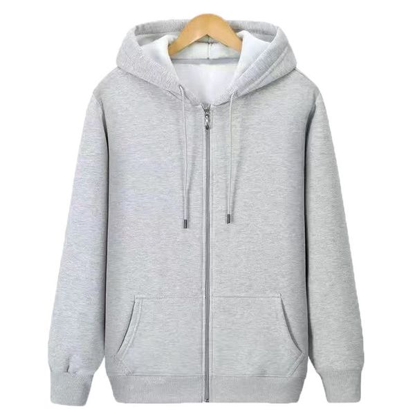 

autumn, winter and spring open sweater men's casual zipper hoodie sweater men's jacket sports korean coat, Black