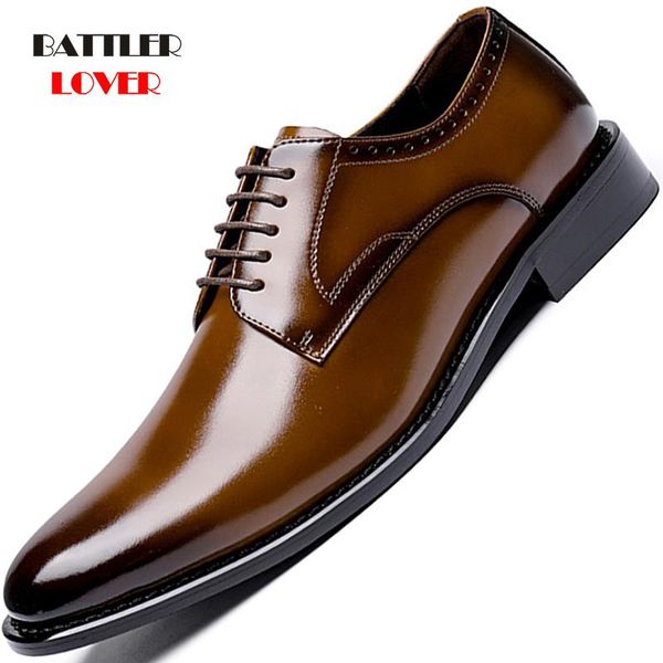 

men genuine leather business dress casual shoe for male soft cow wedding oxford homme fashion comfortable daily footwear shoes, Black