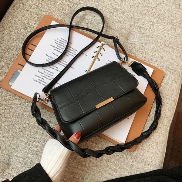 

evening bags fashion women shoulder bag retro small square solid color pu messenger luxury designer female handbags1