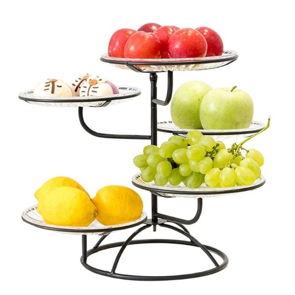 

storage baskets 5 tier counterfruit vegetables basket iron bowl stand dessert holder for kitchen dining room decor