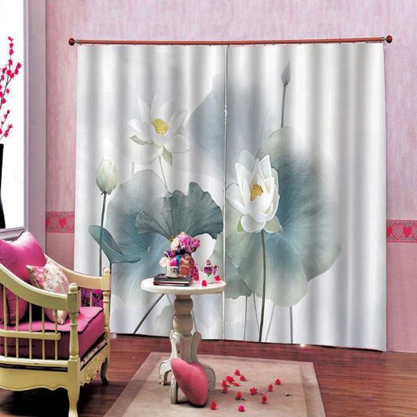 

curtain & drapes blue louts curtains 3d luxury blackout window living room