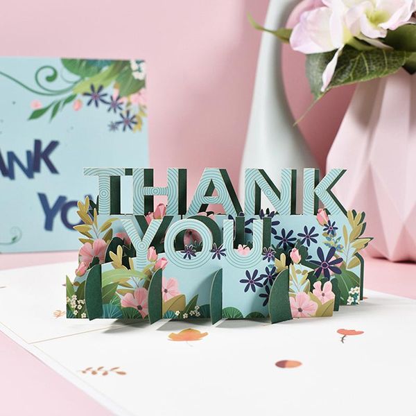 

greeting cards thank you card 3d for thanksgiving mothers fathers day