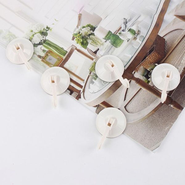 

hooks & rails 5pcs suction cup removable vacuum holder for restroom bathroom and kitchen towel hanger storage