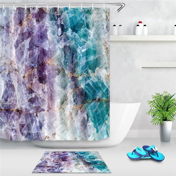 

shower curtains lb purple marble for bathroom abstract colorful transparent crystal mineral rock curtain