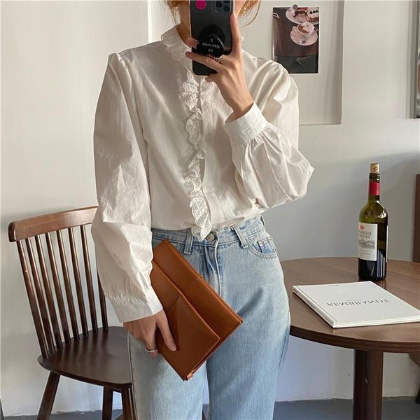 

women's blouses & shirts womens summer femme casual women shirt long sleeve cotton girls blouse plus size blusas solid slim sexy, White