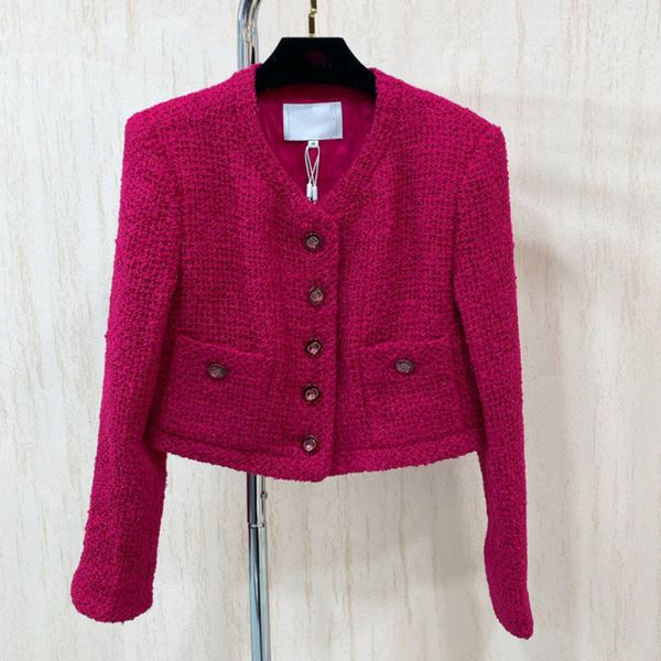 

fashion cc women wool woolen jacket coat high-end coarse flower coats logo cchen brand winter long sleeve womens designer clothes sml cc1, Black;brown