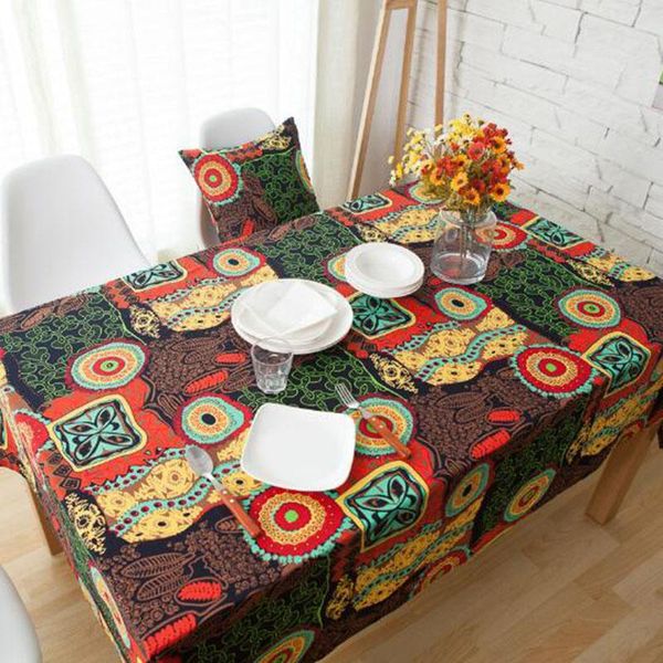 

table cloth bohemia style flax tablecloth tea coffee cover dining home textile for kitchen tableware decor
