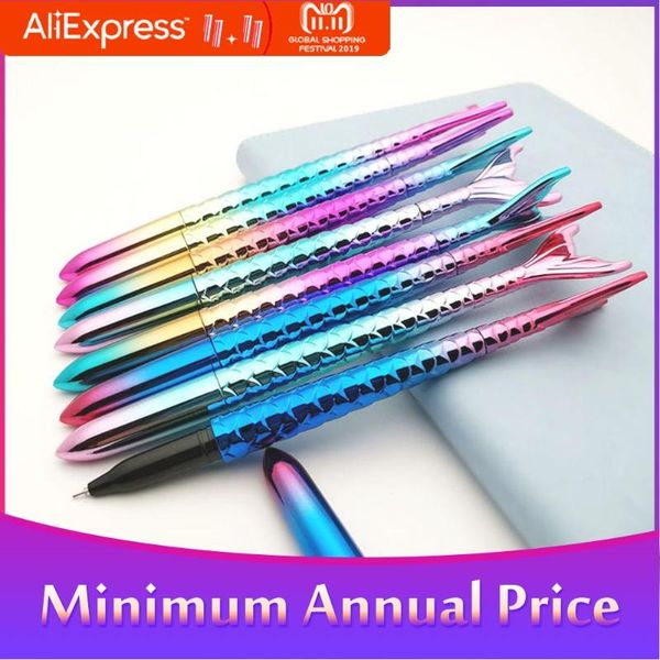 

colorful ball point pen cartoon fish shape gradient tail gel pens