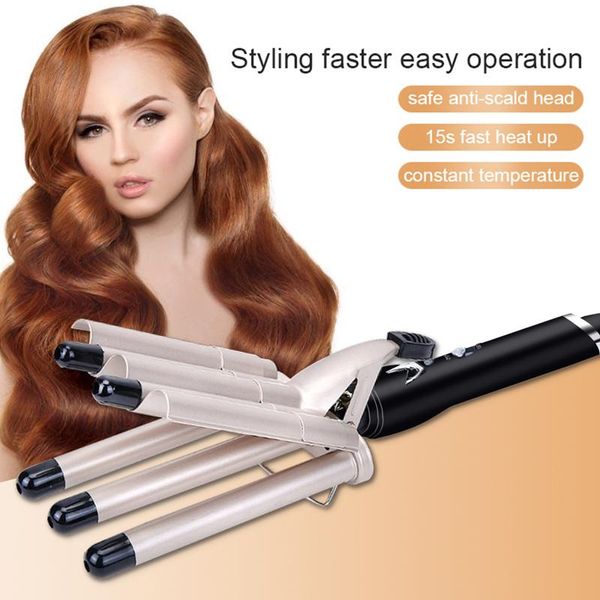 

electric hair brushes crimper curling iron ceramic crimpers wavers curler wand fast heating five 5 barrels waver tools for all types of