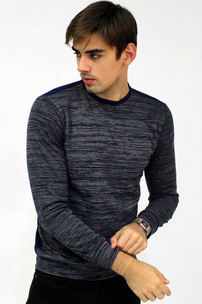 

men's hoodies & sweatshirts mens jacquard crew neck sweatshirt, Black