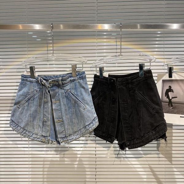 

summer vintage skirt wash womens shorts double layer fake two piece jacket jeans, White;black