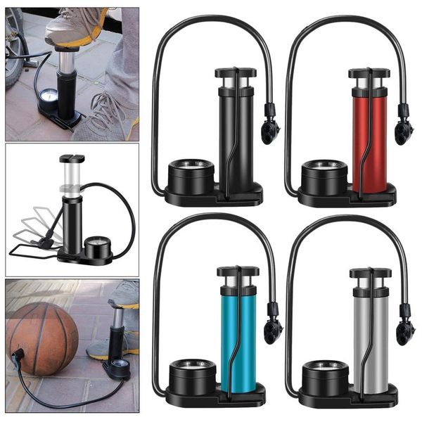 

bike pumps pump mini portable bicycle foot with pressure gauge