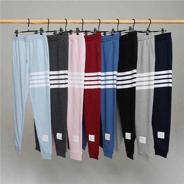 

four bar cotton yarn dyed tb casual chao brand sports pants men's and women's leggings, Black;white
