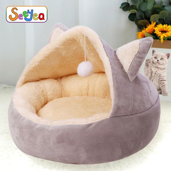 

cat beds & furniture cats warm soft sleeping bag pet bed for kitten cushion nest puppy sofa house accessories supplies seeyea