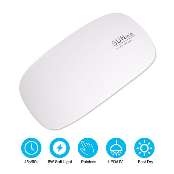 

nail dryers mini 6w uv led dryer lamp portable curing usb cable home use light timing setting 45s/ 60s gel