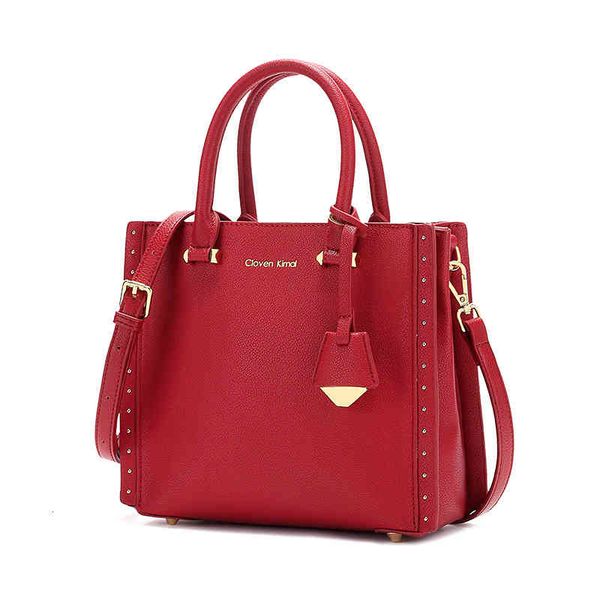 

red wedding women's bag messenger fashion bride's 2021 autumn hand large capacity mother's, Black;red
