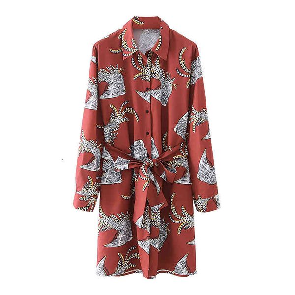 

casual dresses fashion red digital animal print long sleeve ladies turndown collar slim vestidos spring mini rv50, Black;gray