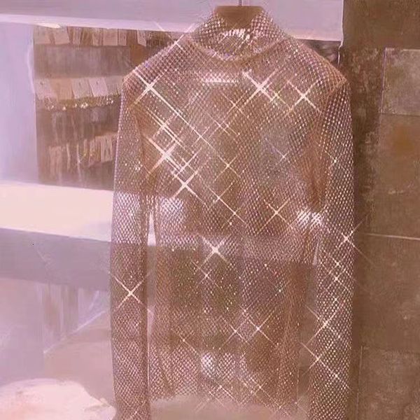 

women's hoodies & sweatshirts sidaimi women diamonds full tees runway luxury famous brand european design party style t-shirts clothin, Black