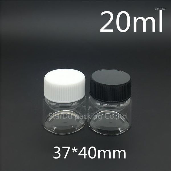 

storage bottles & jars 200pcs 37*40mm 20ml screw neck glass bottle with plastic cap for vinegar or alcohol,carft/storage candy