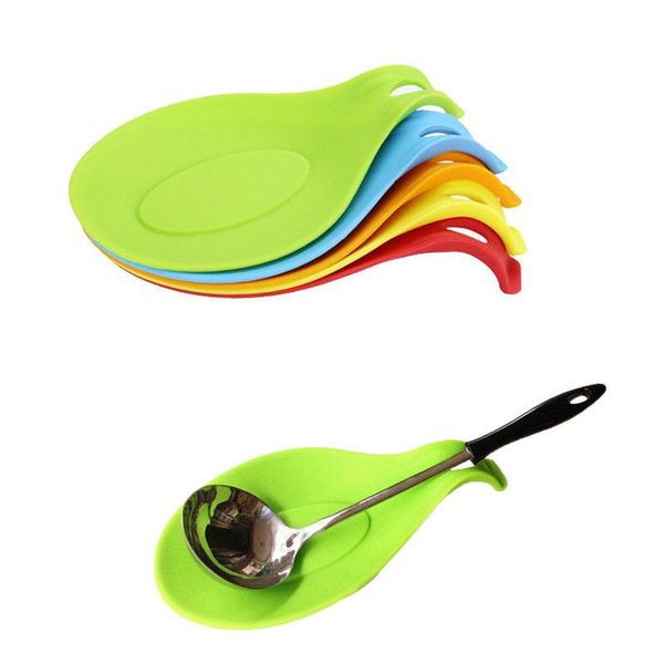 

mats & pads attractive 1pc silicone spoon insulation mat placemat drink glass tray #70976