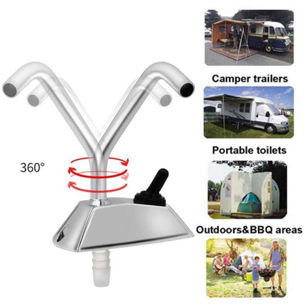 

electrically controlled faucet of rv water system automatic drainage tea bar tank pump boat caravan camper kitchen faucets