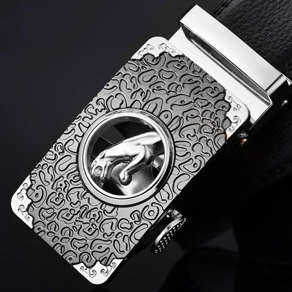 

belts 2021 men cowhide belt automatic buckle trousers genuine young and middle-aged casual fashion high quality, Black;brown