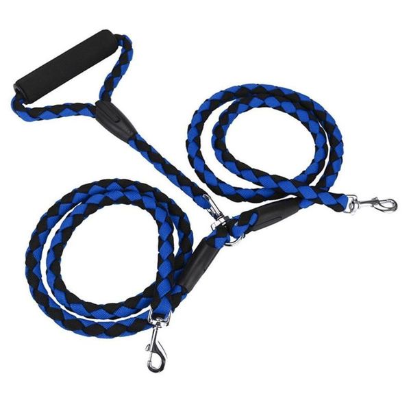 

1.4m 2 in 1 transer double leashes strong dog leash large for two small dogs pet outdoor walking collars &