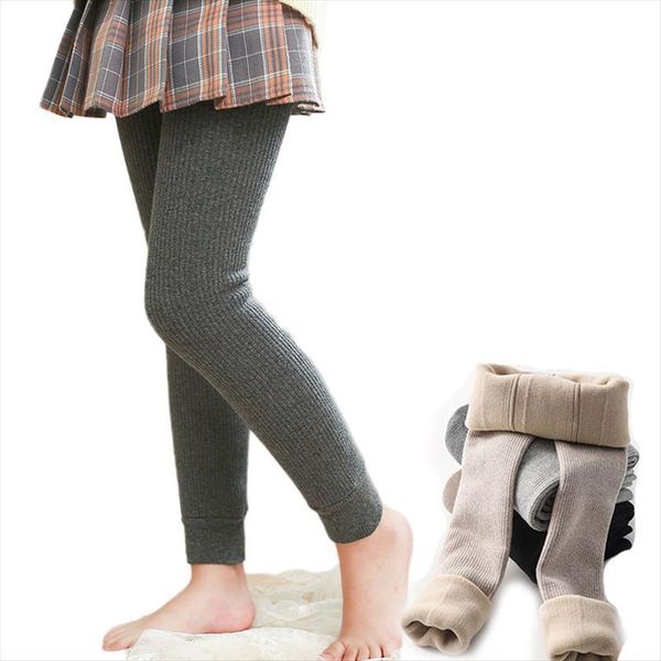 

girls leggings velvet pants for kids winter cashmere trousers warm teenager 1 12years, Blue