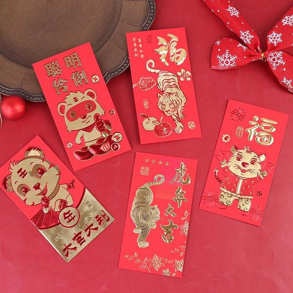 

greeting cards 2022 year tiger lucky spring festival birthday creative hongbao marry red gift envelope chinese