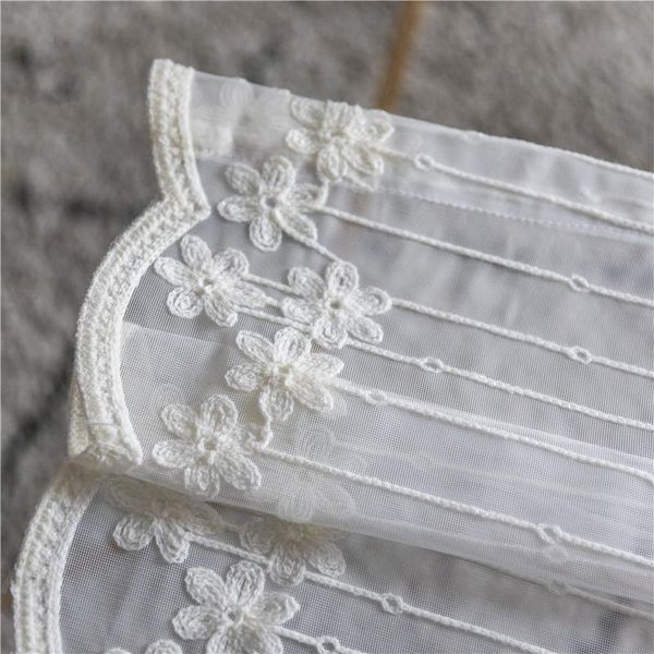 

curtain & drapes tulle curtains beige floral design window treatments white fabrics ready made embroidery kitchen door sheer panel transpare