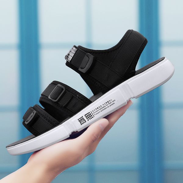 

arrivals cross-border mens womens 2021 casual sandals slippers shoes summer trend men's youth breathable beach sandal and slipper code:, Black
