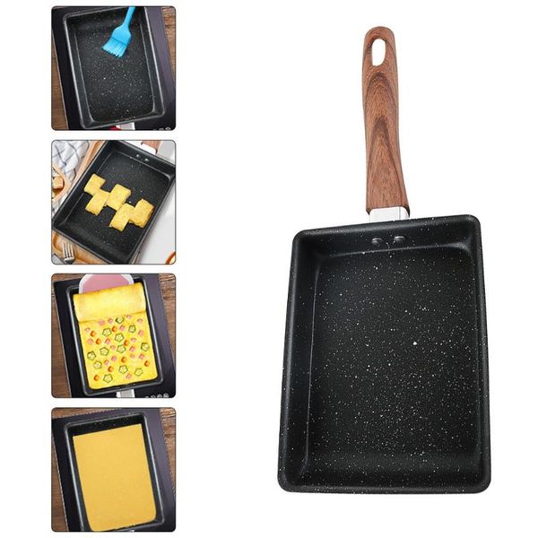 

pans 1pc non-stick frying pan outdoor camping pot square shape mini