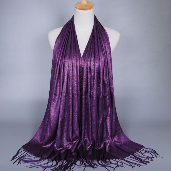 

tassel spring and autumn long scarf scar gold wire monochrome shawl echarpe hijab drop ethnic clothing, Red