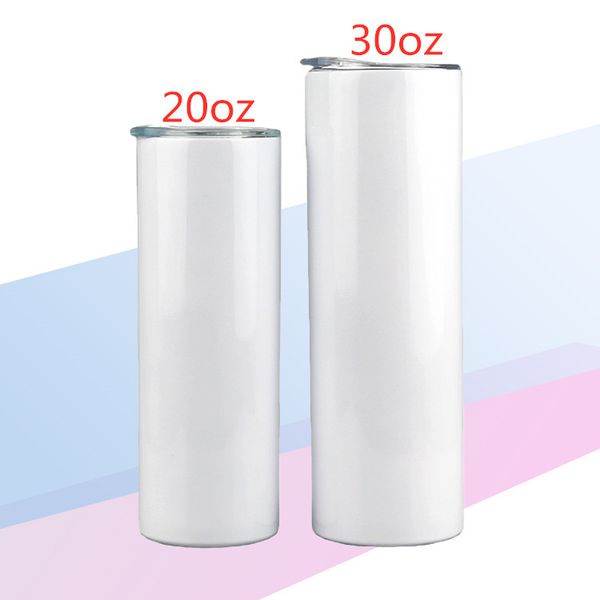 

usa warehouse 30oz sublimation totally straight tumblers stainless steel tumbler insulated double wall vacuum blank cup fastest shipping fro