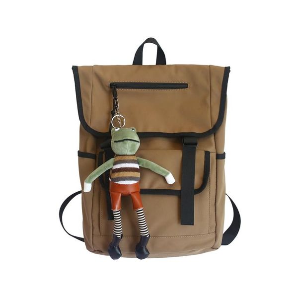 

backpack bag pure color waterproof packbag for ladies lapnylon women student bookbag 2021