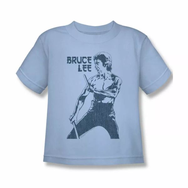 

Bruce Lee Fighter Juvenile Short Sleeve T-Shirt Sizes- S- New, White;black