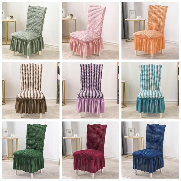 

chair covers zerolife seersucker cover for dining room banquet slipcover stretch skirt elastic wedding
