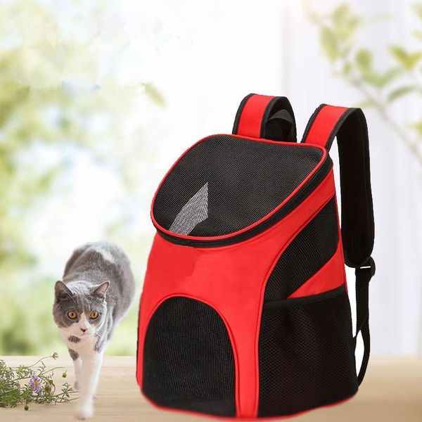 

pet travel out carrying bag foldable cat dog breathable backpack carrier double shoulder outdoor supplies car seat covers