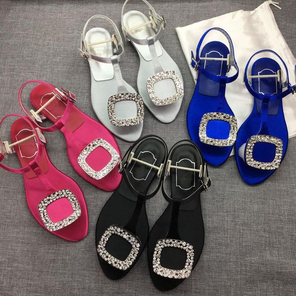 

street fashion summer shoes woman chaussures femme rhinestone design sandals style casual flat sandalias mujer 2021, Black