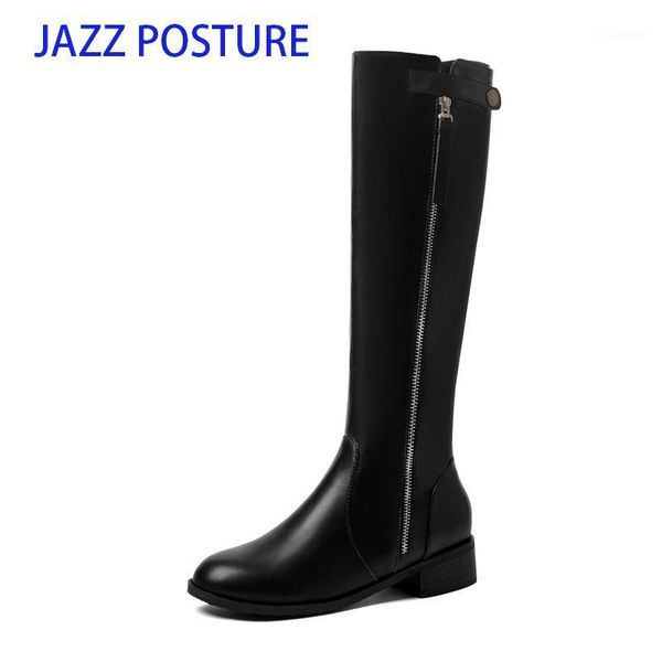 

boots 2021 party shoes woman knee-high girls dress low-heeled women bright leather long size 43 z7061, Black
